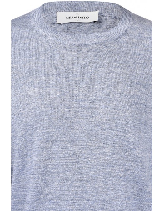 Tricou GRAN SASSO, Interlock pima cotton t-shirt, Blue - P2026571772480153003