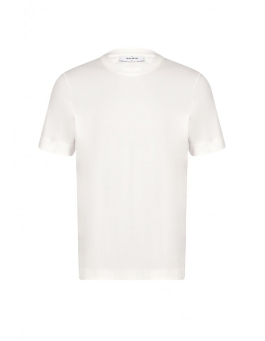 Tricou GRAN SASSO, Interlock pima cotton t-shirt, Alb - P20266013981001005