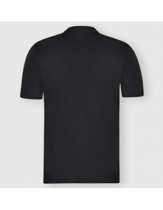 Tricou GRAN SASSO, Interlock pima cotton t-shirt, Negru - P20266013981001099