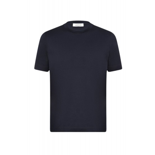 Tricou GRAN SASSO, Interlock pima cotton t-shirt, Bleumarin