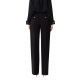PANTALONI ELISABETTA FRANCHI, Pleats, Gold Details, Black - PA06940EC110 PANTALONI ELISABETTA FRANCHI, Pleats, Gold Details, Black - PA06940EC110
