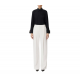PANTALONI ELISABETTA FRANCHI, Pleats. Gold Details, White - PA06940EC360 PANTALONI ELISABETTA FRANCHI, Pleats. Gold Details, White - PA06940EC360
