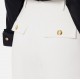 PANTALONI ELISABETTA FRANCHI, Pleats. Gold Details, White - PA06940EC360 PANTALONI ELISABETTA FRANCHI, Pleats. Gold Details, White - PA06940EC360