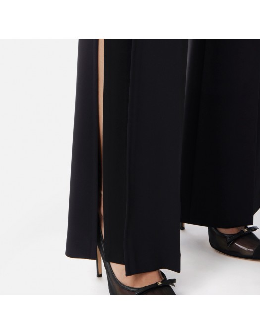 PANTALONI ELISABETTA FRANCHI, Slim Fit, Satin Details, Black - PA06951E2110 PANTALONI ELISABETTA FRANCHI, Slim Fit, Satin Details, Black - PA06951E2110