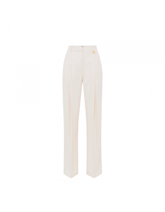 PANTALONI ELISABETTA FRANCHI, Contrasting Topstitching, Butter Beige - PA07251E2193 PANTALONI ELISABETTA FRANCHI, Contrasting Topstitching, Butter Beige - PA07251E2193