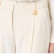 PANTALONI ELISABETTA FRANCHI, Contrasting Topstitching, Butter Beige - PA07251E2193 PANTALONI ELISABETTA FRANCHI, Contrasting Topstitching, Butter Beige - PA07251E2193