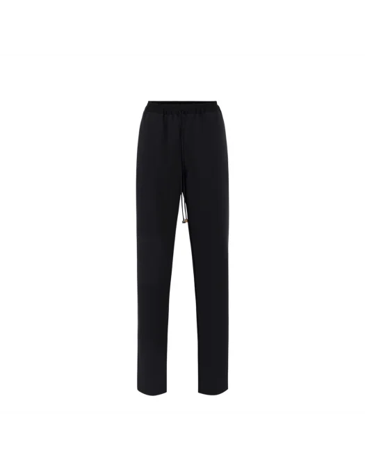 PANTALONI ELISABETTA FRANCHI, Satin Bends Details, Black - PA07351E2110 PANTALONI ELISABETTA FRANCHI, Satin Bends Details, Black - PA07351E2110