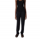 PANTALONI ELISABETTA FRANCHI, Satin Bends Details, Black - PA07351E2110