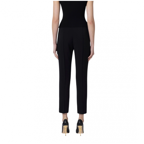 PANTALONI ELISABETTA FRANCHI, Logo Insert, Classic, Black