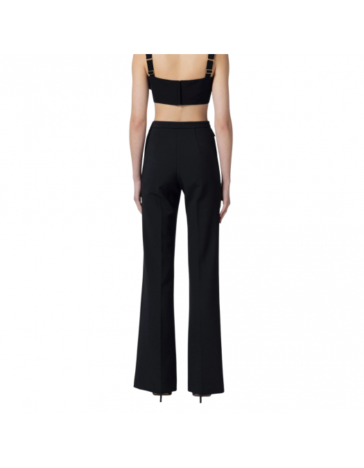 PANTALONI ELISABETTA FRANCHI, Logo Plaque Insert, Black - PA07851E2110