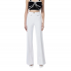 PANTALONI ELISABETTA FRANCHI, Logo Plaque Insert, Classic, White - PA07851E2360