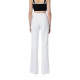 PANTALONI ELISABETTA FRANCHI, Logo Plaque Insert, Classic, White - PA07851E2360