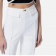 PANTALONI ELISABETTA FRANCHI, Logo Plaque Insert, Classic, White - PA07851E2360