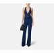 PANTALONI ELISABETTA FRANCHI, Logo Insert, Classic, Deep Blue - PA07851E2DC8 PANTALONI ELISABETTA FRANCHI, Logo Insert, Classic, Deep Blue - PA07851E2DC8