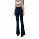 PANTALONI ELISABETTA FRANCHI, Bell Bottom, Logo Insert, Ultramarine Blue - PA07951E2DC8 PANTALONI ELISABETTA FRANCHI, Bell Bottom, Logo Insert, Ultramarine Blue - PA07951E2DC8