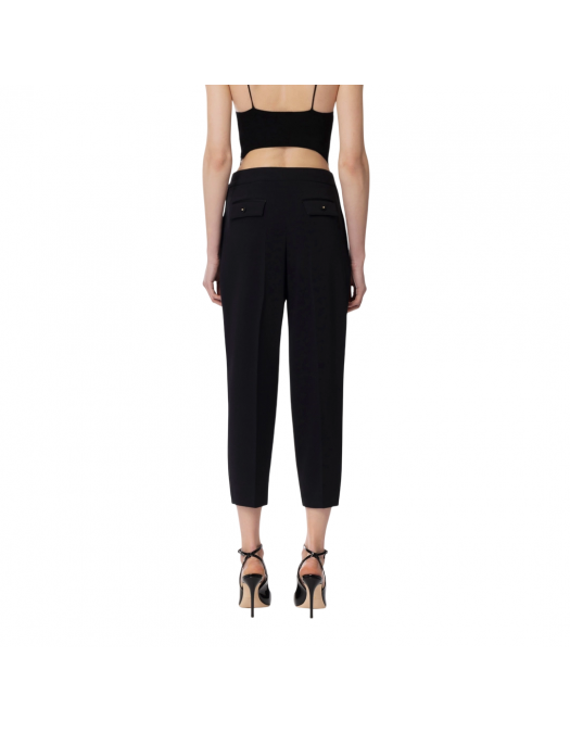PANTALONI ELISABETTA FRANCHI, Hook Closure, Elegant, Black - PA08051E3110 PANTALONI ELISABETTA FRANCHI, Hook Closure, Elegant, Black - PA08051E3110