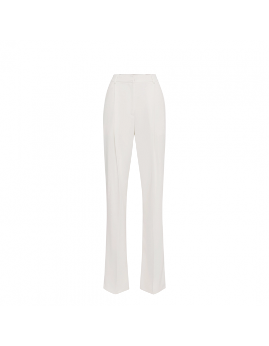 PANTALONI ELISABETTA FRANCHI, Satin Details, Classic, Elegant, White - PA08151E2360 PANTALONI ELISABETTA FRANCHI, Satin Details, Classic, Elegant, White - PA08151E2360