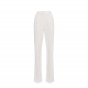 PANTALONI ELISABETTA FRANCHI, Satin Details, Classic, Elegant, White - PA08151E2360 PANTALONI ELISABETTA FRANCHI, Satin Details, Classic, Elegant, White - PA08151E2360