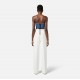 PANTALONI ELISABETTA FRANCHI, Satin Details, Classic, Elegant, White - PA08151E2360 PANTALONI ELISABETTA FRANCHI, Satin Details, Classic, Elegant, White - PA08151E2360
