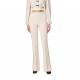 PANTALONI ELISABETTA FRANCHI, Logo Monogram, Black Details, Butter Beige - PA08451E2E84 PANTALONI ELISABETTA FRANCHI, Logo Monogram, Black Details, Butter Beige - PA08451E2E84