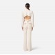 PANTALONI ELISABETTA FRANCHI, Logo Monogram, Black Details, Butter Beige - PA08451E2E84 PANTALONI ELISABETTA FRANCHI, Logo Monogram, Black Details, Butter Beige - PA08451E2E84