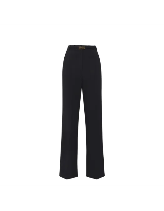 PANTALONI ELISABETTA FRANCHI, Satin Bands, Black - PA08751E2110 PANTALONI ELISABETTA FRANCHI, Satin Bands, Black - PA08751E2110