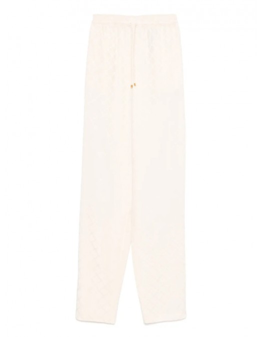 PANTALONI ELISABETTA FRANCHI, Diamond Jacquard Satin, Light Beige - PA09152E2193 PANTALONI ELISABETTA FRANCHI, Diamond Jacquard Satin, Light Beige - PA09152E2193