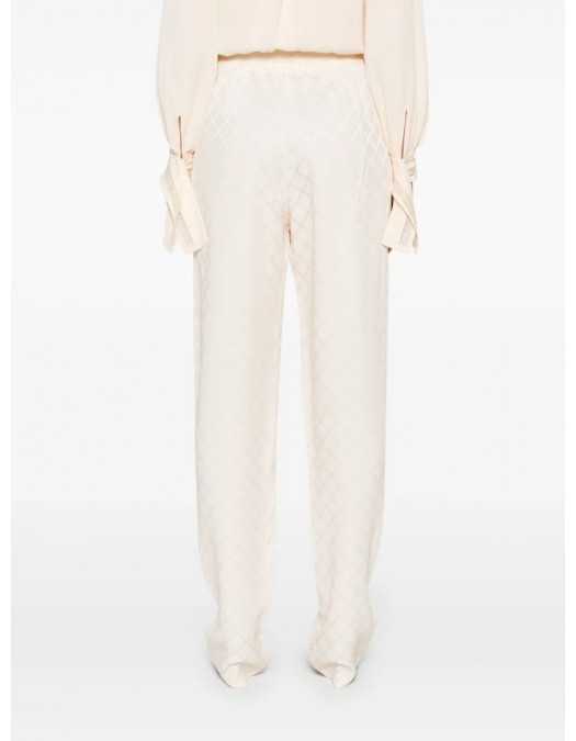 PANTALONI ELISABETTA FRANCHI, Diamond Jacquard Satin, Light Beige - PA09152E2193 PANTALONI ELISABETTA FRANCHI, Diamond Jacquard Satin, Light Beige - PA09152E2193