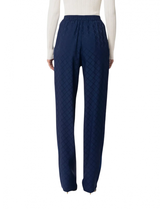 PANTALONI ELISABETTA FRANCHI, Diamond Jacquard, Navy Blue - PA09152E2DC8 PANTALONI ELISABETTA FRANCHI, Diamond Jacquard, Navy Blue - PA09152E2DC8