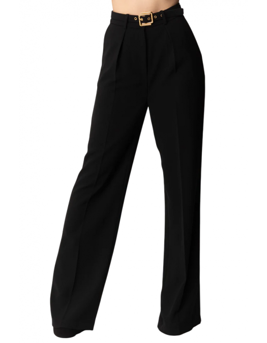 PANTALONI ELISABETTA FRANCHI, Elegant, Belt, Black - PA09552E2110 PANTALONI ELISABETTA FRANCHI, Elegant, Belt, Black - PA09552E2110