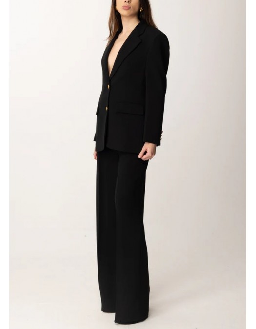 PANTALONI ELISABETTA FRANCHI, Elegant, Belt, Black - PA09552E2110 PANTALONI ELISABETTA FRANCHI, Elegant, Belt, Black - PA09552E2110
