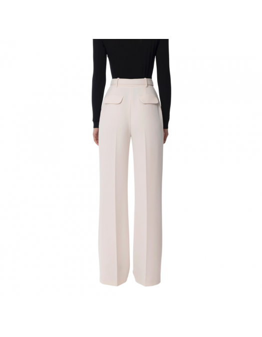 PANTALONI ELISABETTA FRANCHI, Lightweight, Belt, White Butter - PA09552E2193 PANTALONI ELISABETTA FRANCHI, Lightweight, Belt, White Butter - PA09552E2193