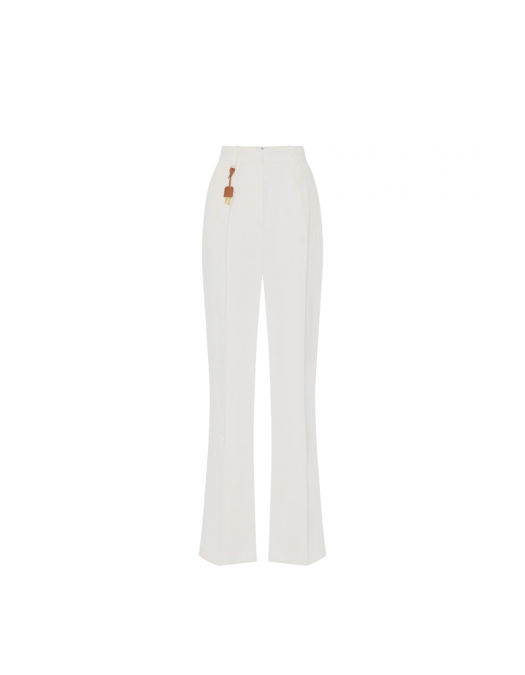 PANTALONI ELISABETTA FRANCHI, Linen Blend, Linen, White - PA09752E2360 PANTALONI ELISABETTA FRANCHI, Linen Blend, Linen, White - PA09752E2360