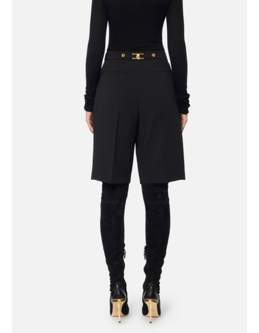 PANTALONI SCURTI ELISABETTA FRANCHI, Regular Fit, Negru - PA09856E2110 PANTALONI SCURTI ELISABETTA FRANCHI, Regular Fit, Negru - PA09856E2110