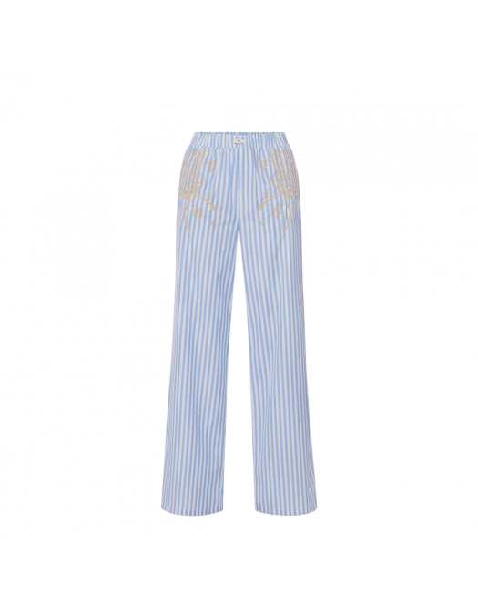 PANTALONI ELISABETTA FRANCHI, Cotton Poplin, Embroideries, Blue - PA10255E3068 PANTALONI ELISABETTA FRANCHI, Cotton Poplin, Embroideries, Blue - PA10255E3068