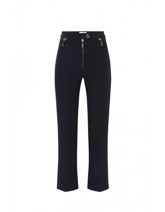 PANTALON ELISABETTA FRANCHI, Fermoare atasate, Negru - PA10856E2110 PANTALON ELISABETTA FRANCHI, Fermoare atasate, Negru - PA10856E2110