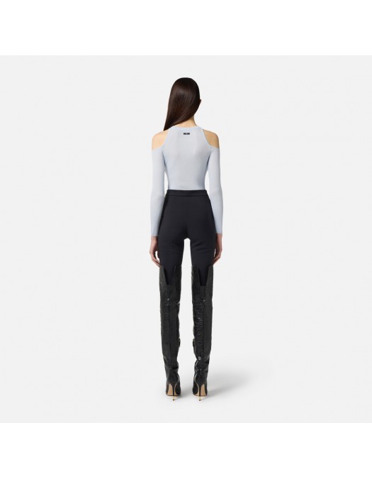 PANTALON ELISABETTA FRANCHI, Fermoare atasate, Negru - PA10856E2110 PANTALON ELISABETTA FRANCHI, Fermoare atasate, Negru - PA10856E2110