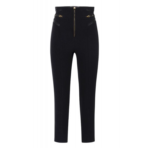PANTALON ELISABETTA FRANCHI, Buzunare atasate, Slim Fit, Negru PANTALON ELISABETTA FRANCHI, Buzunare atasate, Slim Fit, Negru