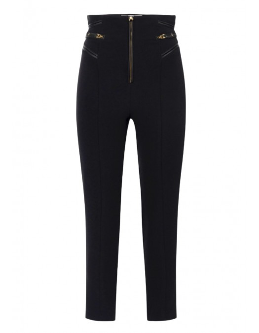 PANTALON ELISABETTA FRANCHI, Buzunare atasate, Slim Fit, Negru - PA11956E2110