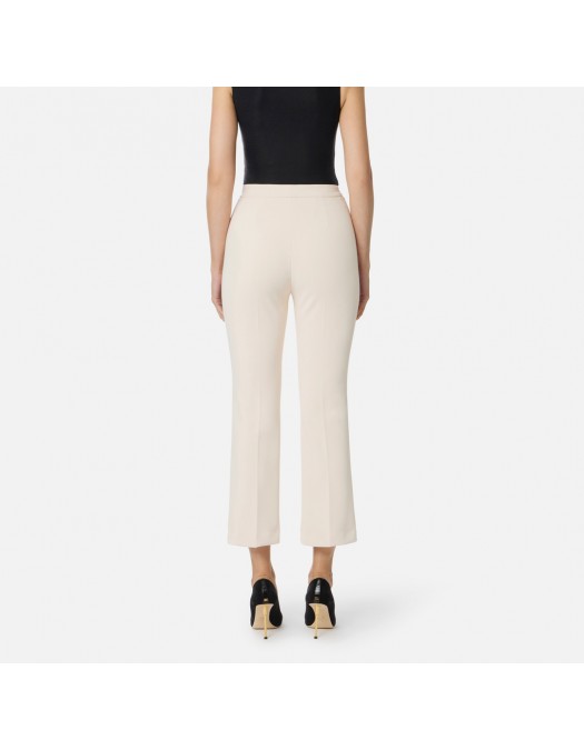 PANTALON ELISABETTA FRANCHI, Fermoare atasate, Alb - PA11956E2DZ9