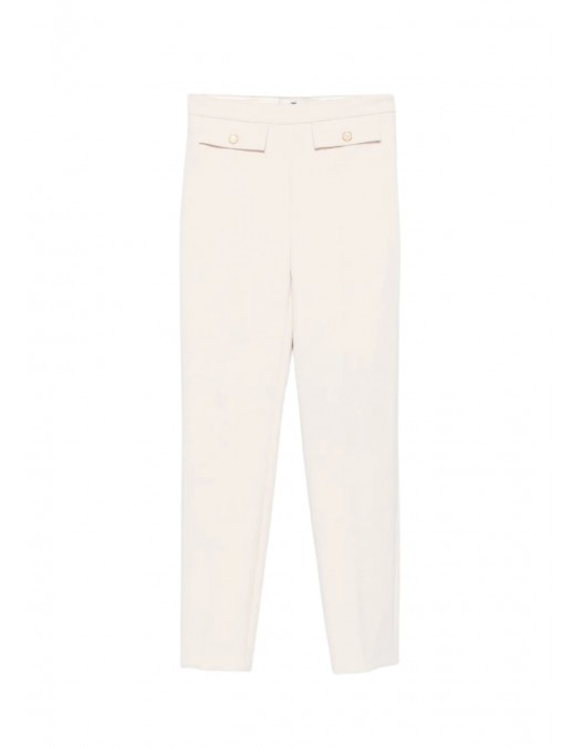 PANTALON ELISABETTA FRANCHI, Logo Print, Tailored Fit - PA12056E2DZ9