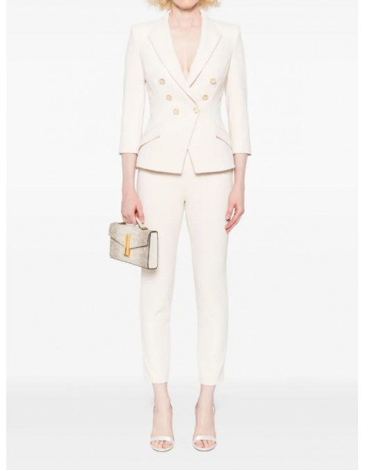 PANTALON ELISABETTA FRANCHI, Logo Print, Tailored Fit - PA12056E2DZ9