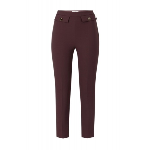 PANTALON ELISABETTA FRANCHI, Logo Print, Tailored Fit, Merlot PANTALON ELISABETTA FRANCHI, Logo Print, Tailored Fit, Merlot