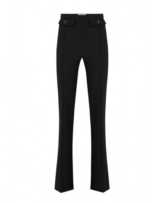 PANTALON ELISABETTA FRANCHI, Nasturi cu logo, Negru - PA12156E2110 PANTALON ELISABETTA FRANCHI, Nasturi cu logo, Negru - PA12156E2110