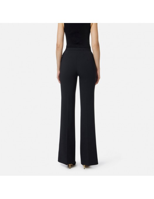 PANTALON ELISABETTA FRANCHI, Nasturi cu logo, Negru - PA12156E2110 PANTALON ELISABETTA FRANCHI, Nasturi cu logo, Negru - PA12156E2110