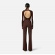 PANTALON ELISABETTA FRANCHI, Nasturi cu logo, Coffee - PA12156E2EA3 PANTALON ELISABETTA FRANCHI, Nasturi cu logo, Coffee - PA12156E2EA3