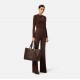 PANTALON ELISABETTA FRANCHI, Nasturi cu logo, Coffee - PA12156E2EA3 PANTALON ELISABETTA FRANCHI, Nasturi cu logo, Coffee - PA12156E2EA3
