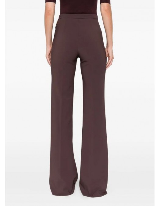 PANTALON ELISABETTA FRANCHI, Nasturi cu logo, Brown - PA12156E2EA4