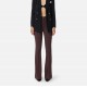PANTALON ELISABETTA FRANCHI, Fermoar frontal cu logo, Brown - PA12256E2EA4
