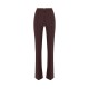 PANTALON ELISABETTA FRANCHI, Fermoar frontal cu logo, Brown - PA12256E2EA4